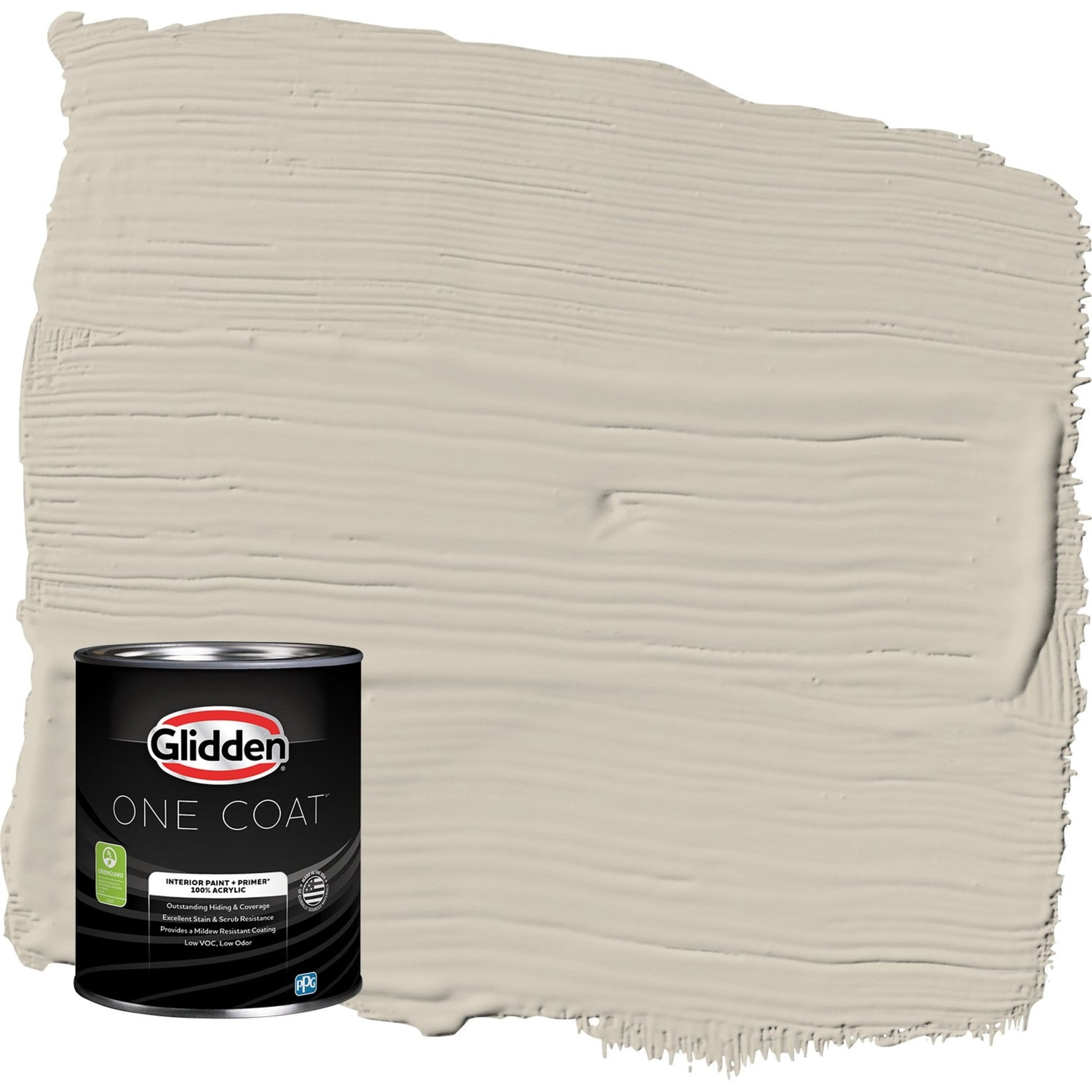 Glidden One Coat Ostrich Feather / Beige Semi-Gloss Interior Paint with Primer, 1 Quart