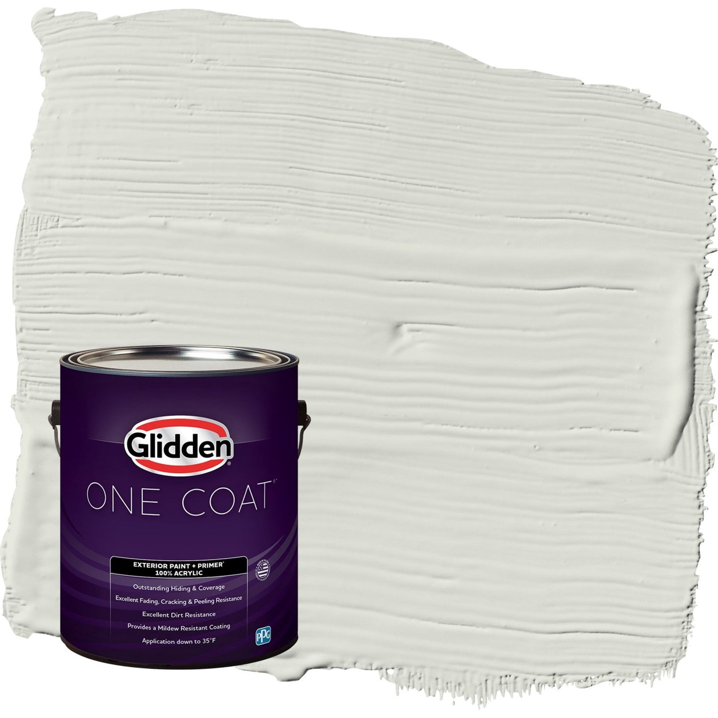 Glidden One Coat Pintura Exterior Plana AnÃ³nima/verde con ImprimaciÃ³n, 1 GalÃ³n