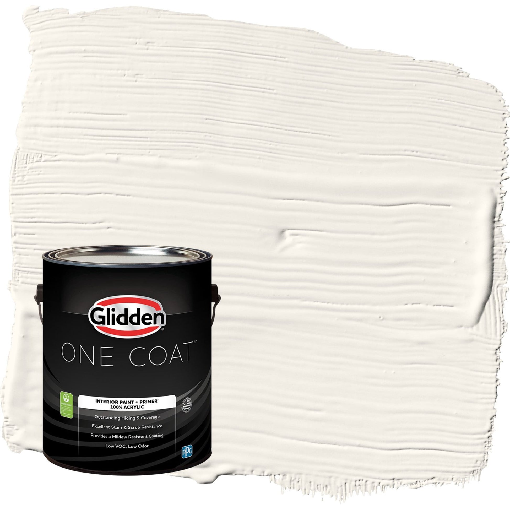 Glidden One Coat Cow's Milk / Off White Flat Interior Paint with Primer, 1 Gallon