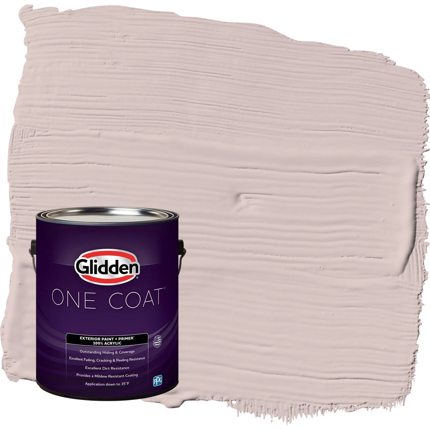 Glidden One Coat Just Gorgeous / Pink Flat Exterior Paint with Primer, 1 Gallon