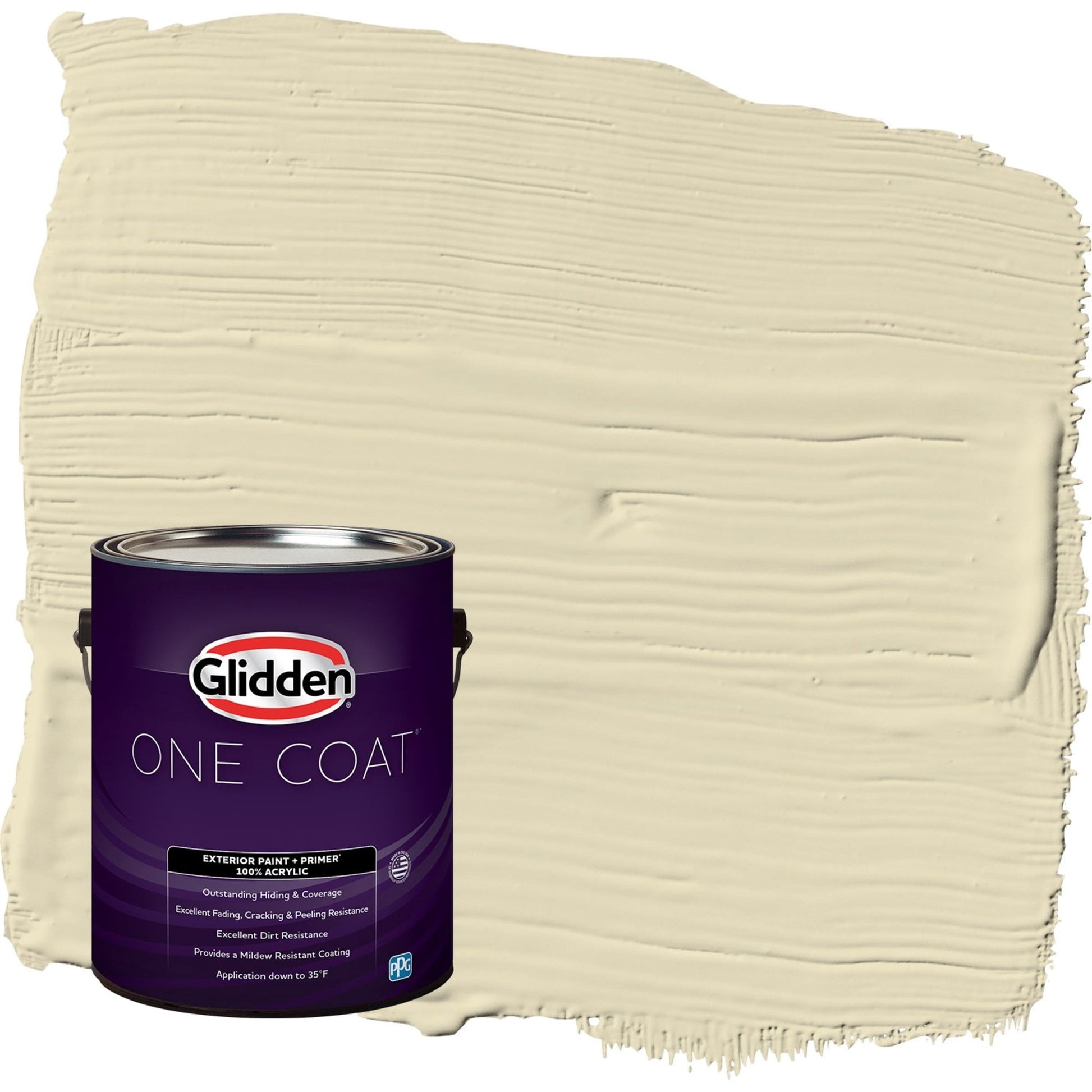 Glidden One Coat Namaste / Green Flat Exterior Paint with Primer, 1 Gallon