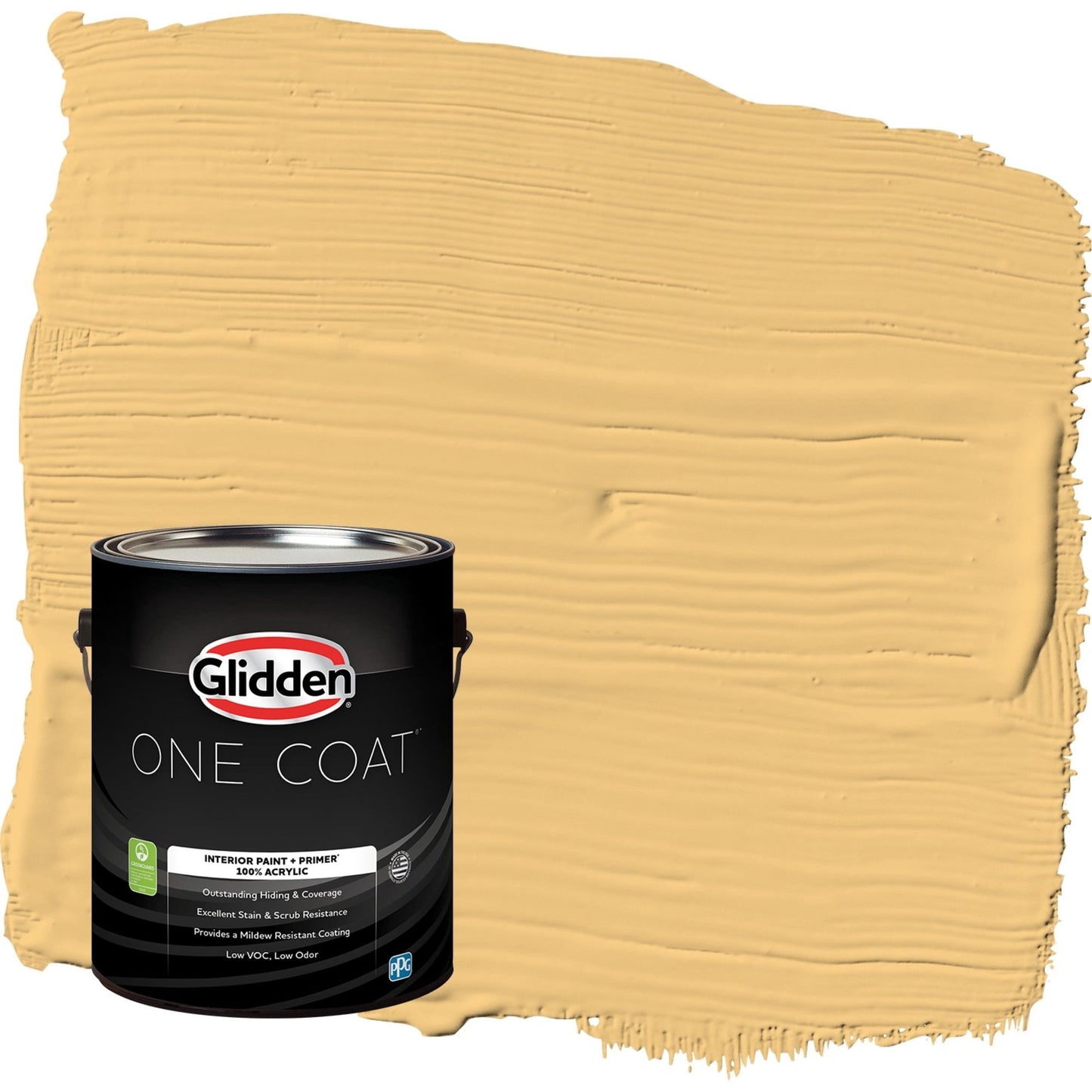 Glidden One Coat Gold Buff / Yellow Semi-Gloss Interior Paint with Primer, 1 Gallon