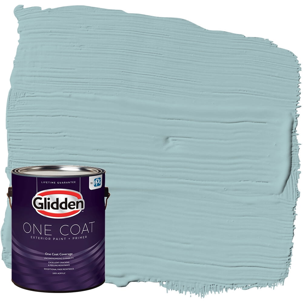 Glidden One Coat Interior Paint + Primer Lazy River / Blue, Semi-Gloss, 1 Quart