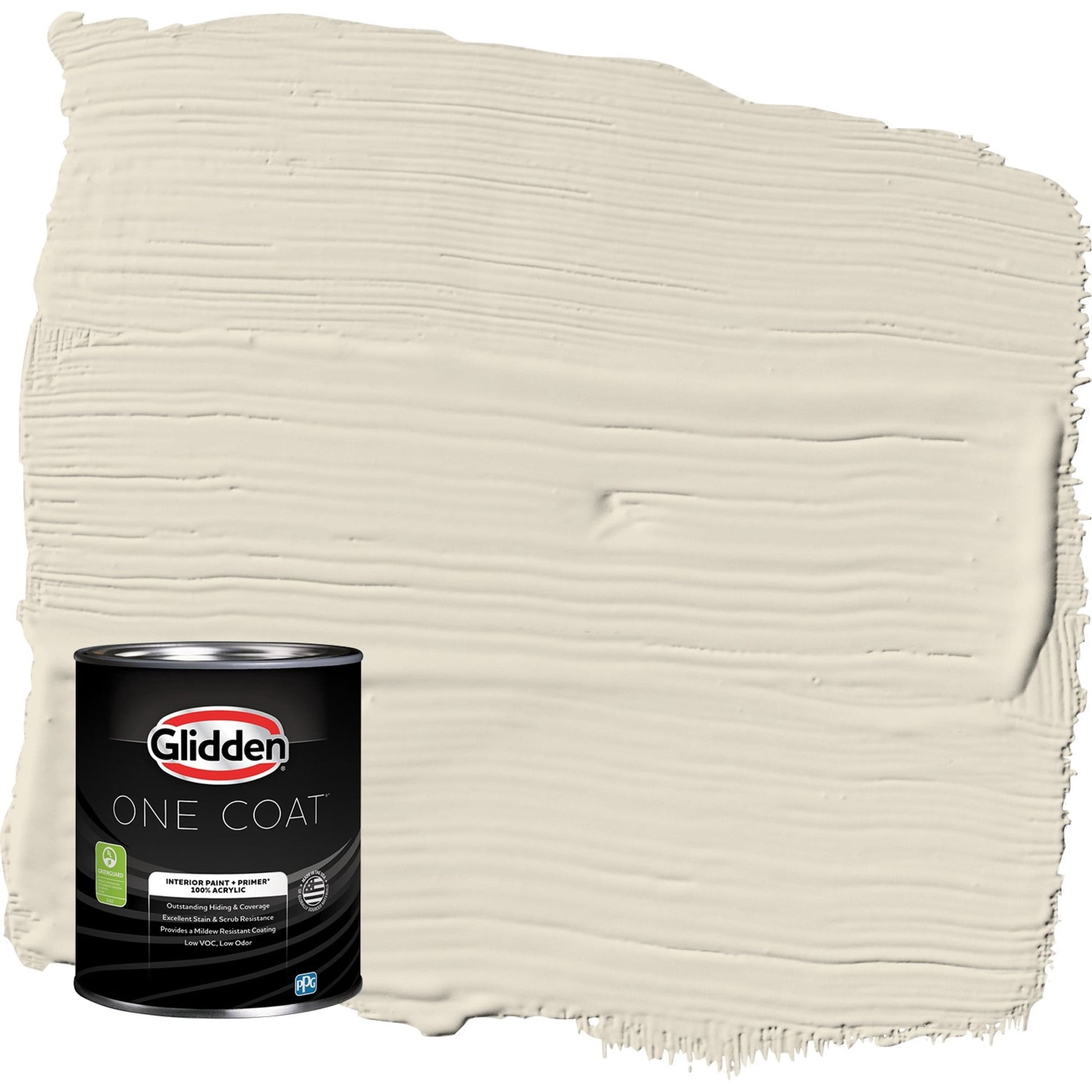 Glidden One Coat Antique White / Off White Eggshell Interior Paint with Primer, 1 Quart