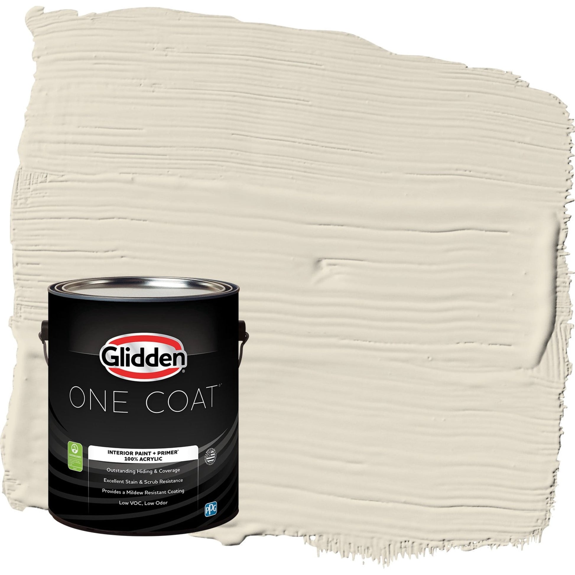 Glidden One Coat Antique White / Off White Flat Interior Paint with Primer, 1 Gallon