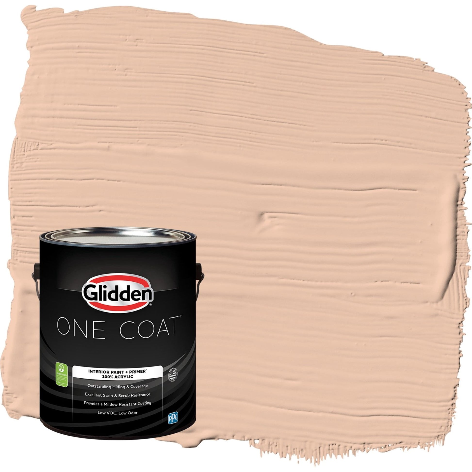 Glidden One Coat Beach Vibes / Orange Flat Interior Paint with Primer, 1 Gallon