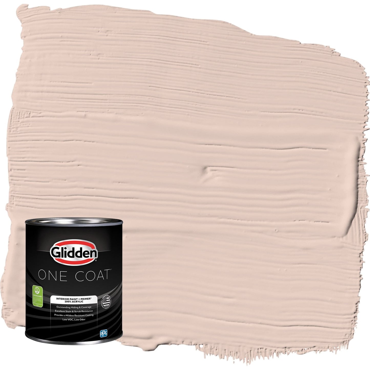 Glidden One Coat Belle of the Ball / Pink Semi-Gloss Interior Paint with Primer, 1 Quart