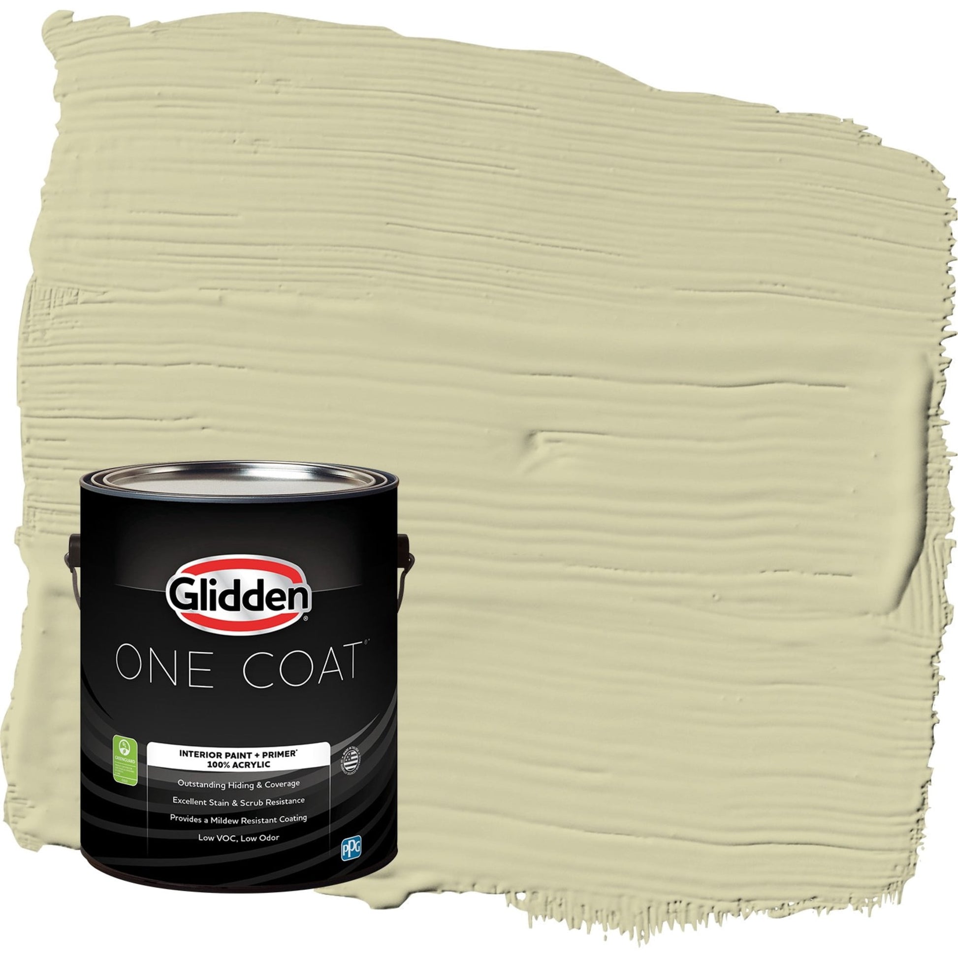Glidden One Coat Canary Grass / Green Eggshell Interior Paint with Primer, 1 Gallon
