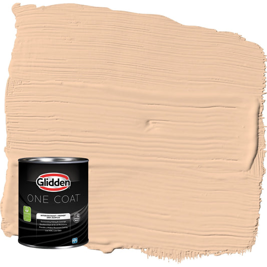 Glidden One Coat Interior Paint and Primer, Caramel Ice / Orange, 1 Quart, Semi-Gloss