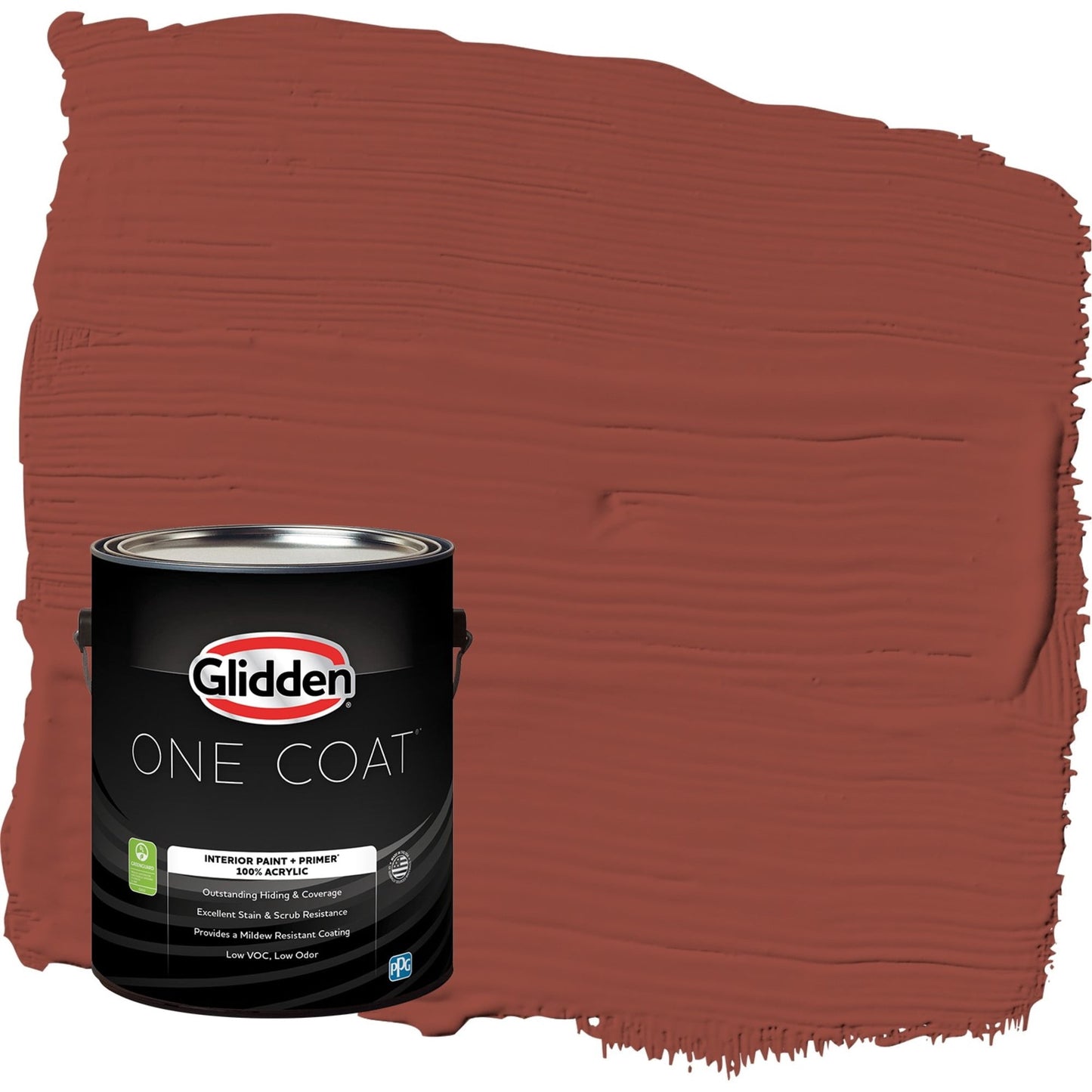 Glidden One Coat Cedar Chest / Red Semi-Gloss Interior Paint with Primer, 1 Gallon