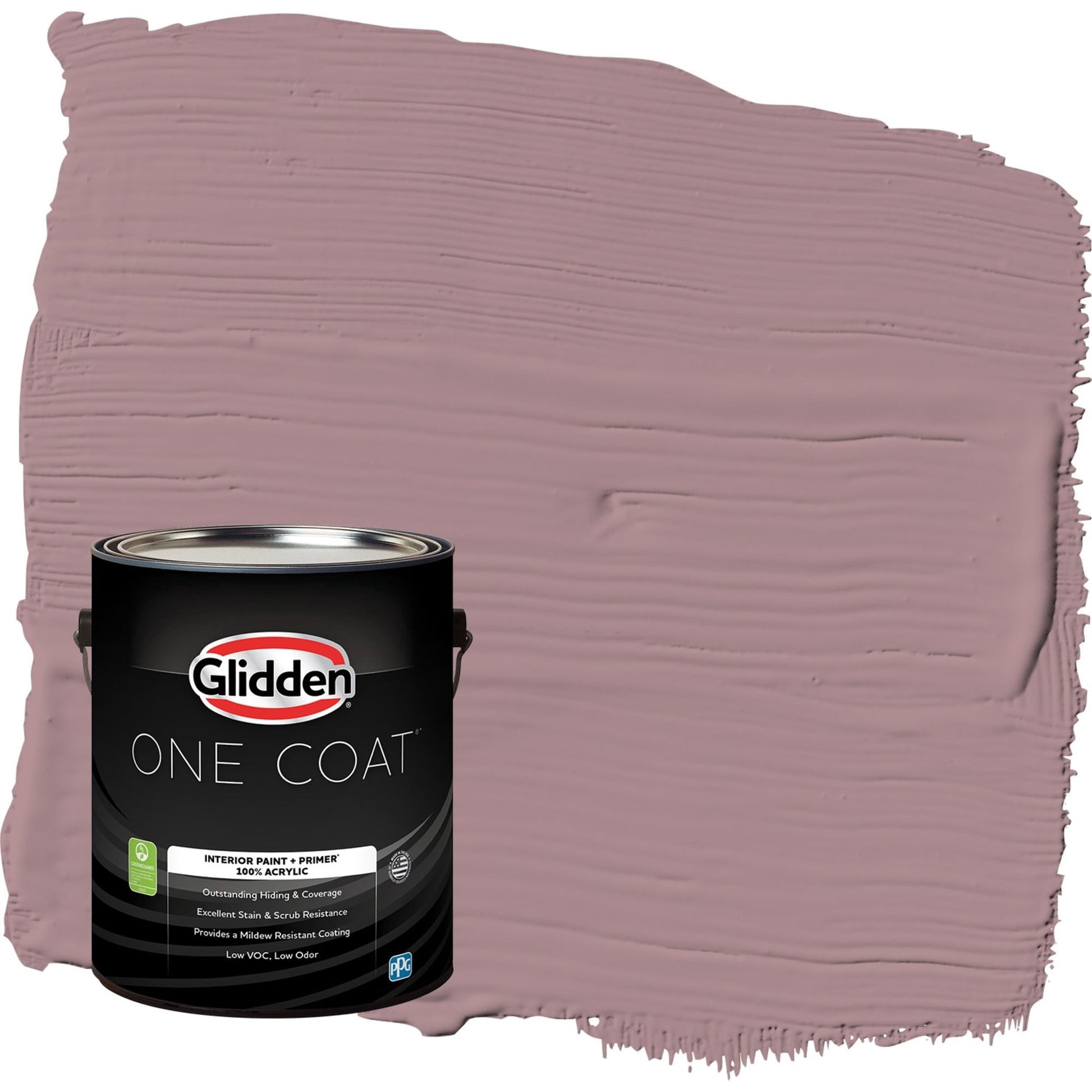 Glidden One Coat Coffee Rose / Purple Flat Interior Paint with Primer, 1 Gallon