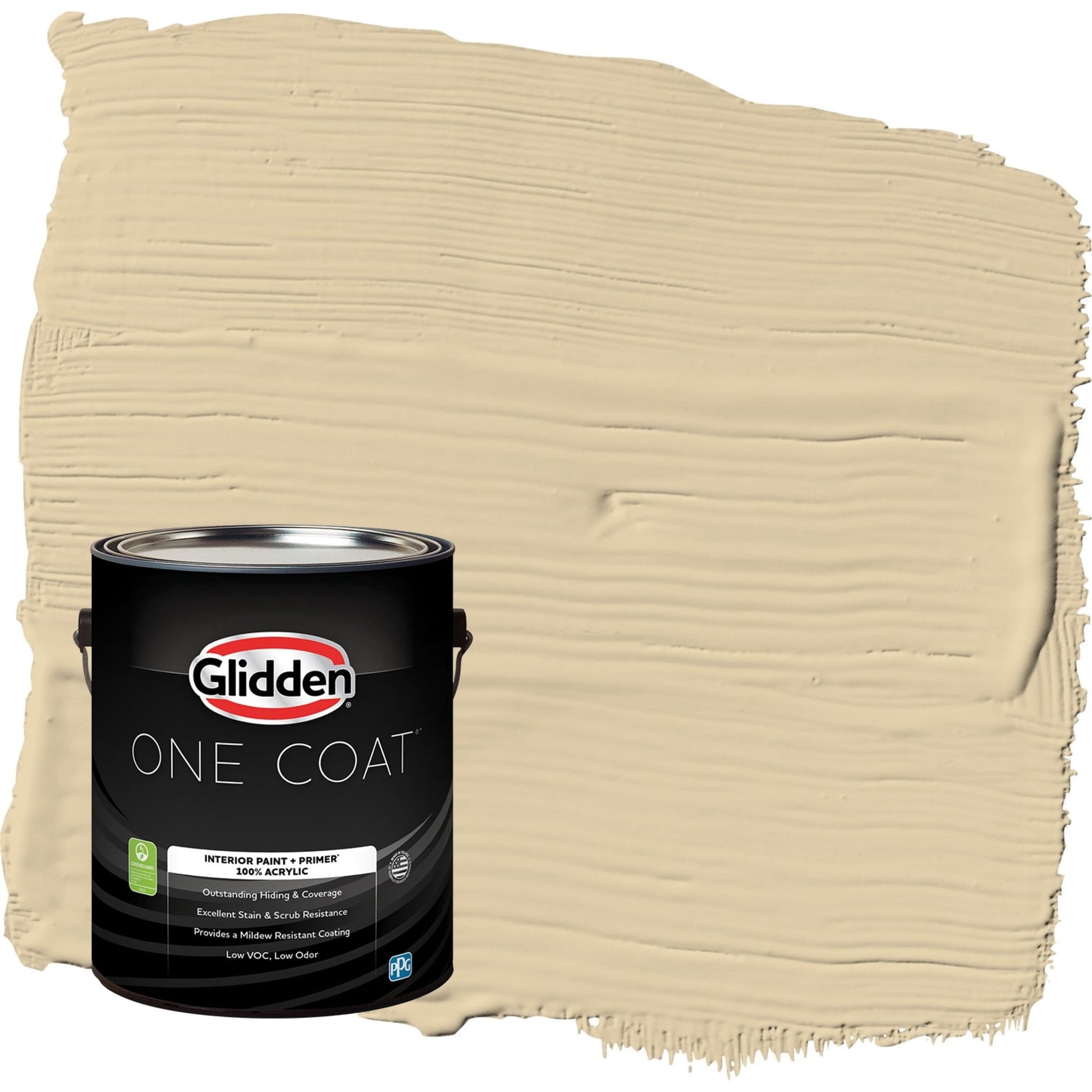 Glidden One Coat Pintura Interior Semibrillante Beige con Primer, 1 GalÃ³n
