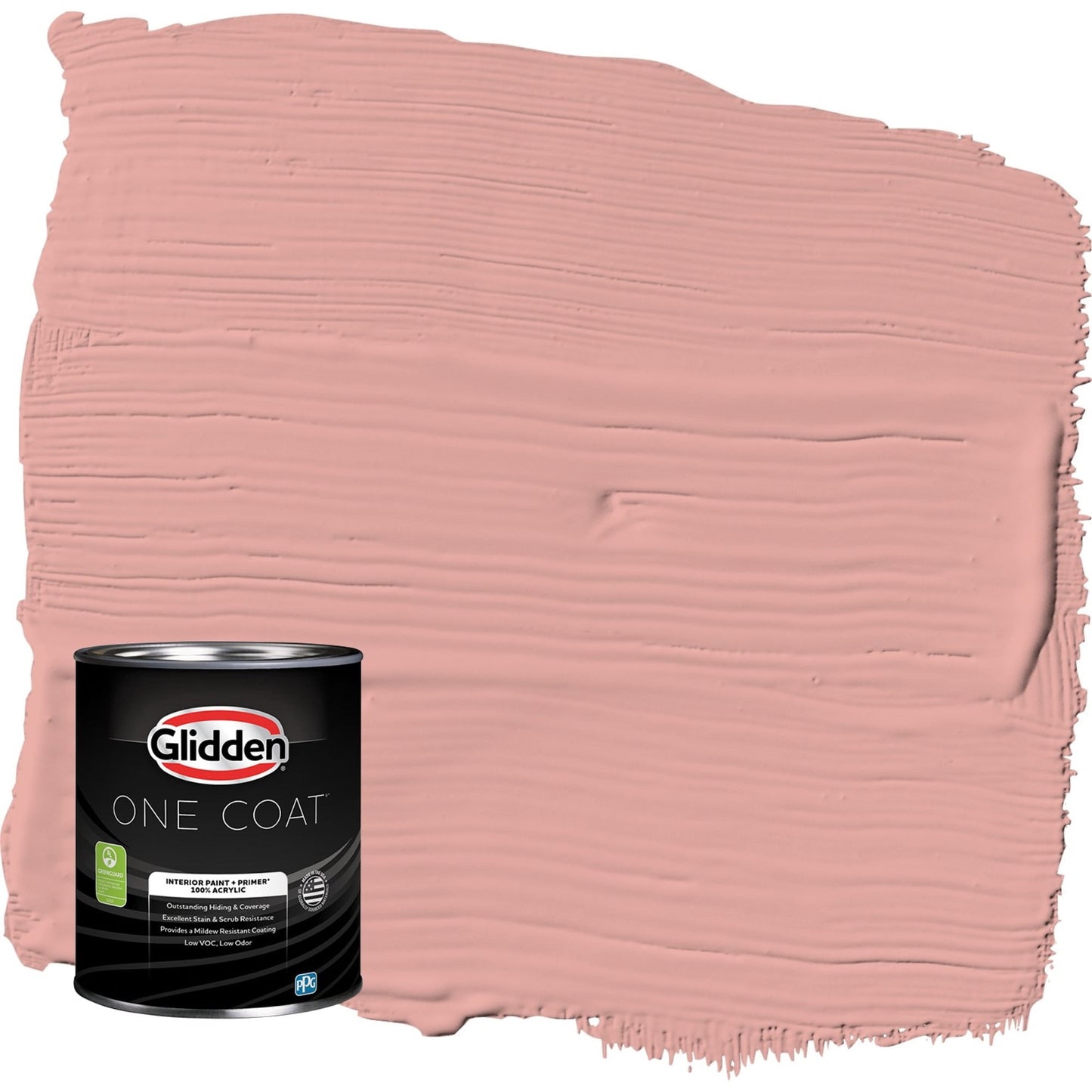 Glidden One Coat Coral Cove / Orange Eggshell Interior Paint with Primer, 1 Quart