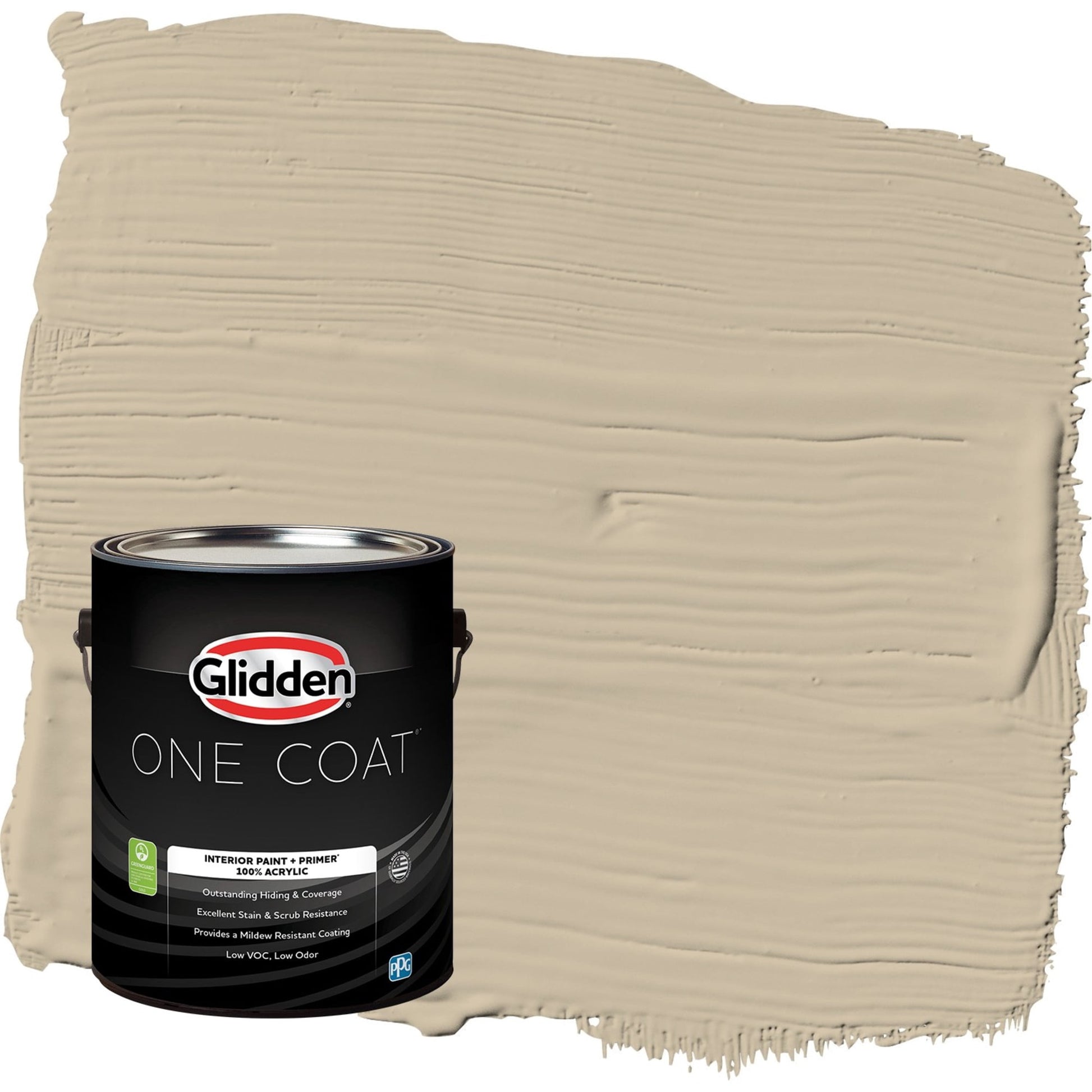 Glidden One Coat Dusty Trail / Beige Eggshell Interior Paint with Primer, 1 Gallon
