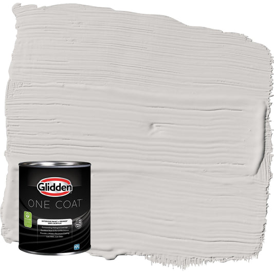 Glidden One Coat Elusion / Grey Flat Interior Paint with Primer, 1 Quart