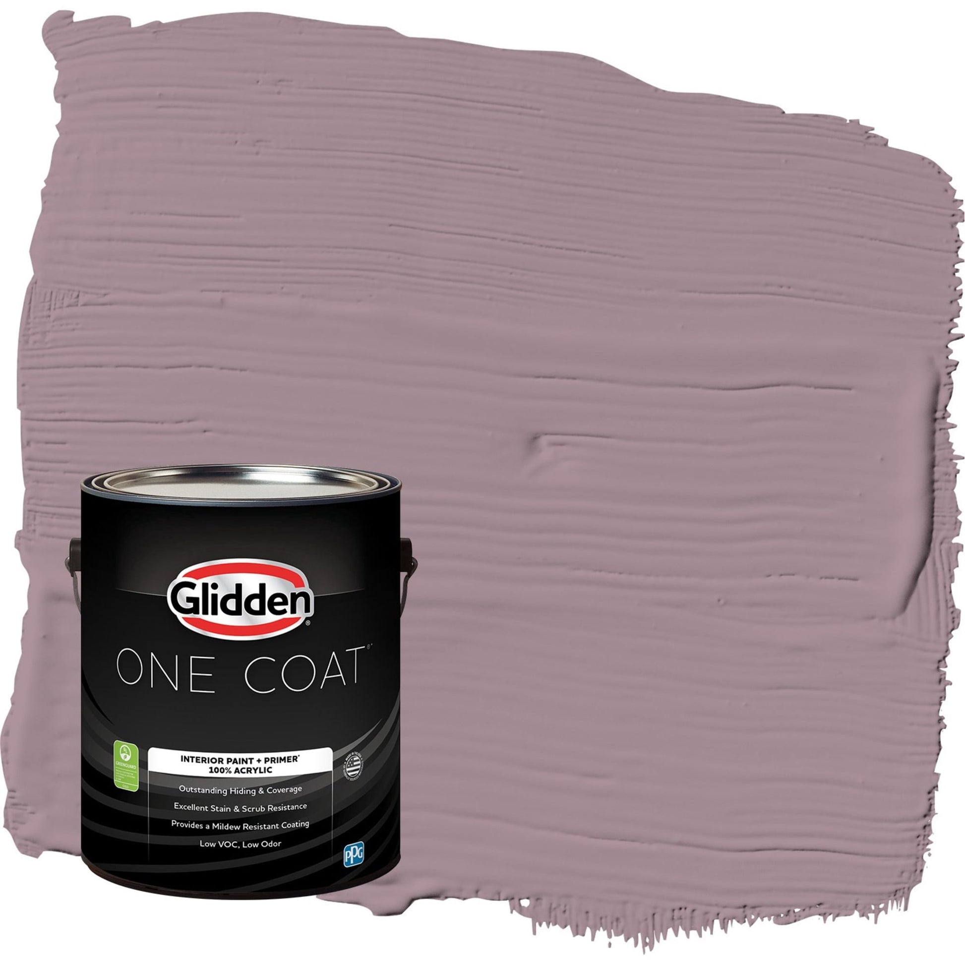 Glidden One Coat Gothic Amethyst / Purple Flat Interior Paint with Primer, 1 Gallon