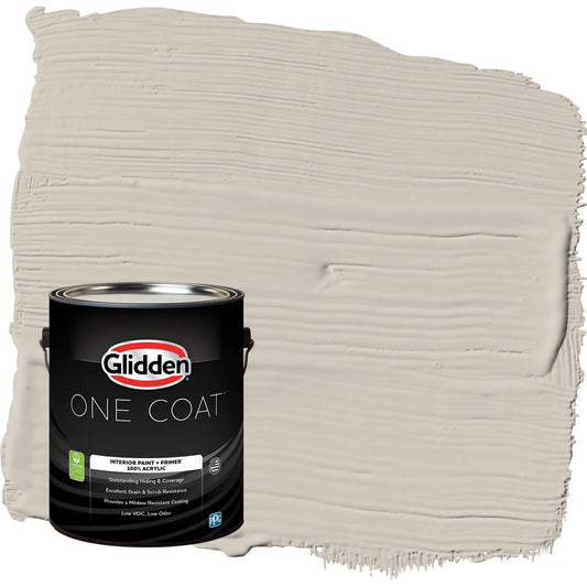 Glidden One Coat Intuitive / Beige Flat Interior Paint with Primer, 1 Gallon
