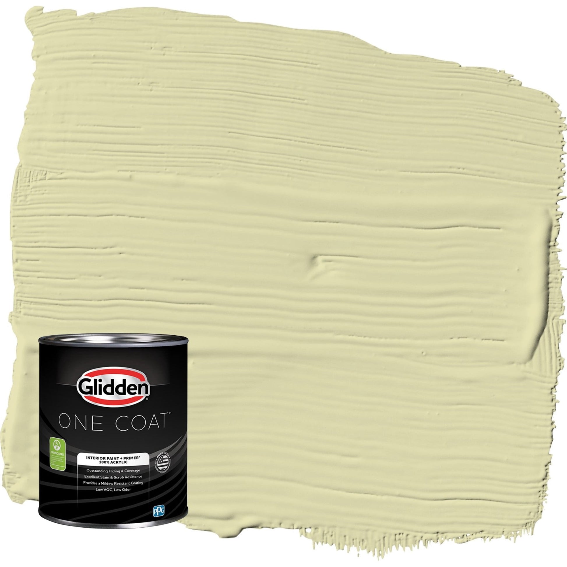 Glidden One Coat Interior Paint and Primer, Misty Moor / Green, 1 Quart, Semi-Gloss