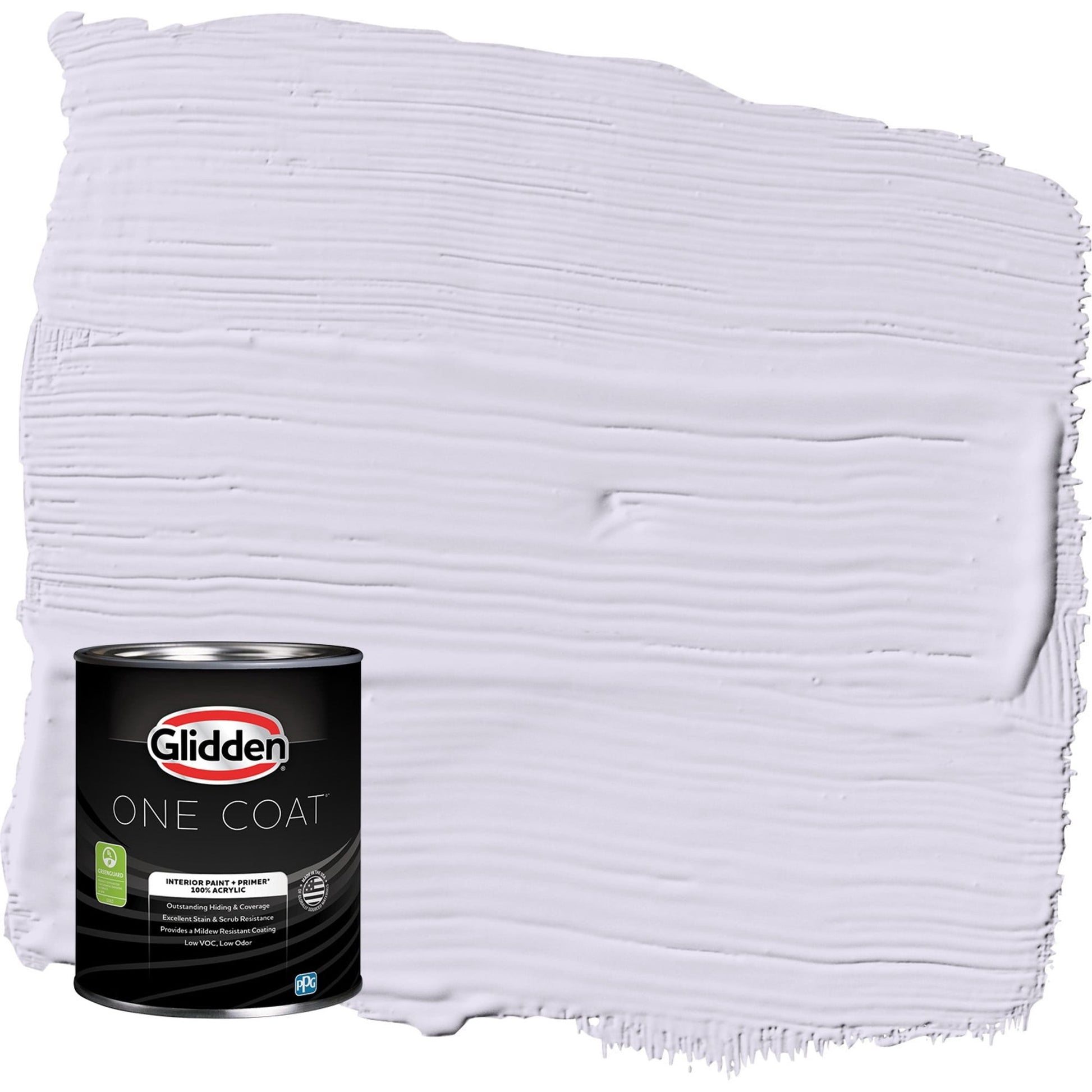 Glidden One Coat Pintura Interior con Primer Color Violeta Brumoso / Morado Acabado CÃ¡scara de Huevo, 1 Cuarto