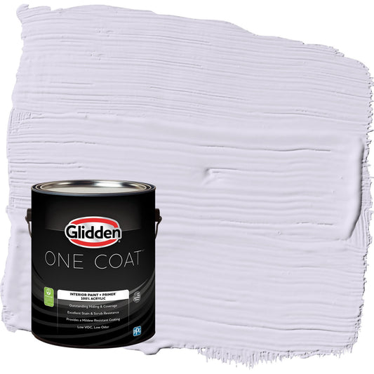 Glidden One Coat Misty Violet / Purple Flat Interior Paint with Primer, 1 Gallon