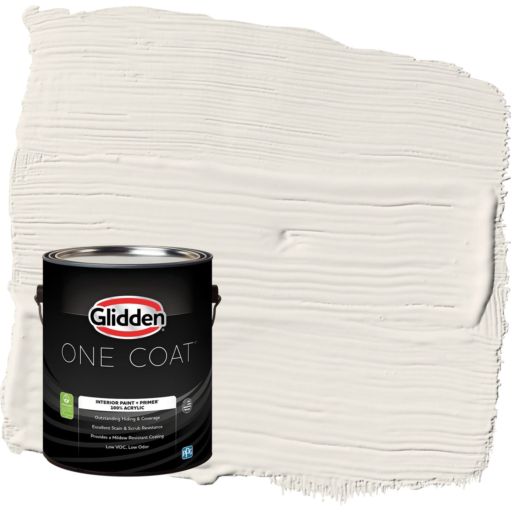 Glidden One Coat Mountain Gray / Gray Eggshell Interior Paint with Primer, 1 Gallon