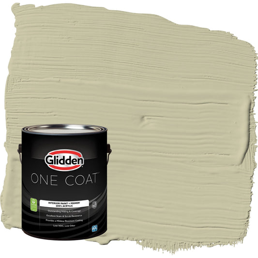 Glidden One Coat Northern Landscape / Green Eggshell Interior Paint with Primer, 1 Gallon