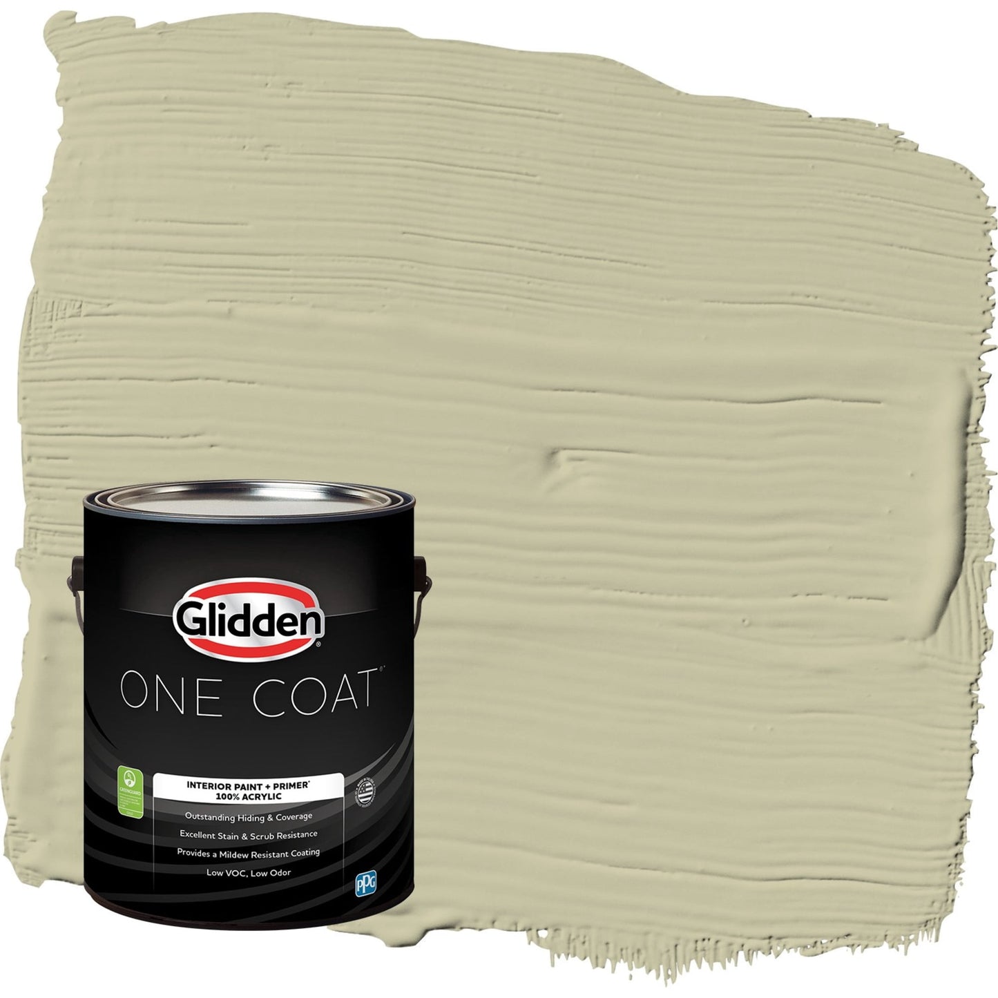 Glidden One Coat Northern Landscape / Green Semi-Gloss Interior Paint with Primer, 1 Gallon