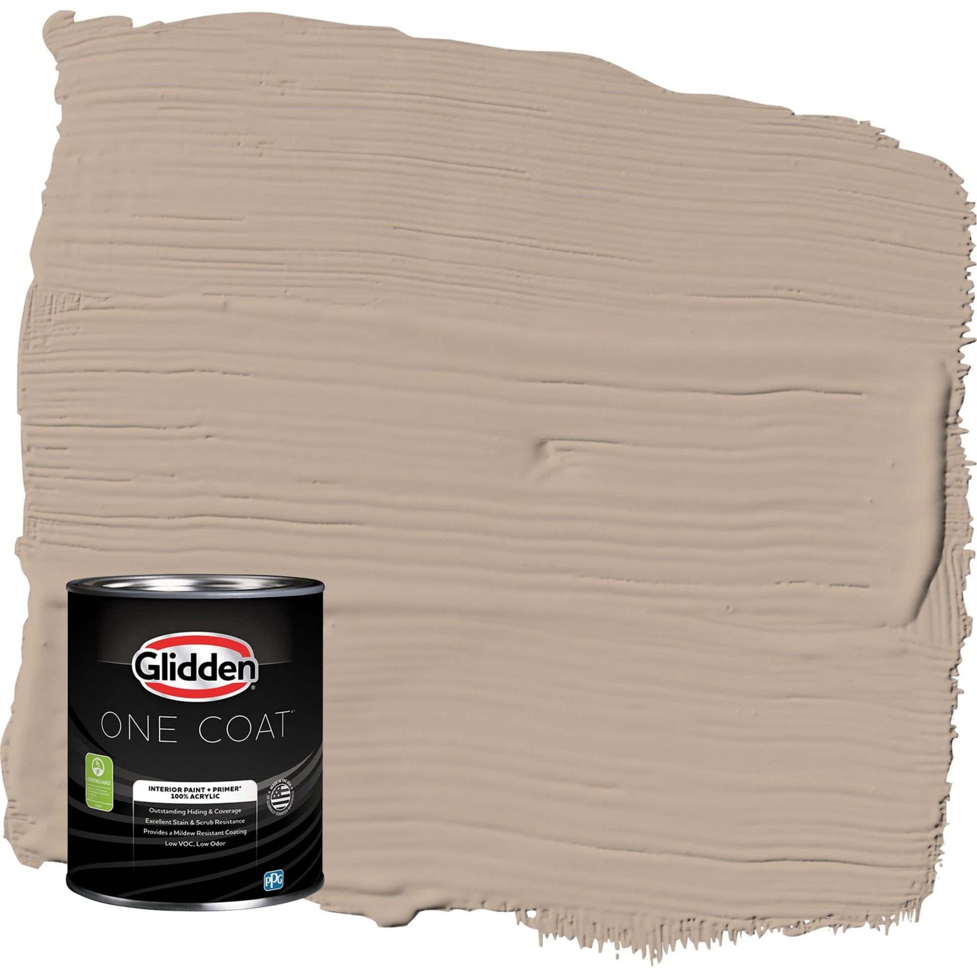 Glidden One Coat Notorious / Brown Eggshell Interior Paint with Primer, 1 Quart