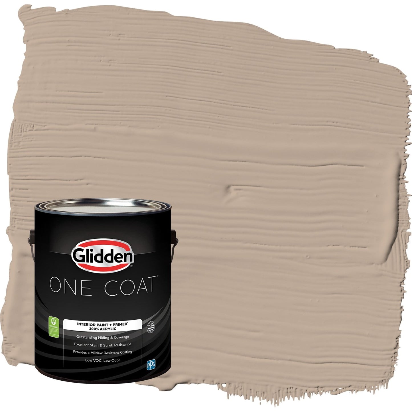 Glidden One Coat Notorious / Brown Eggshell Interior Paint with Primer, 1 Gallon