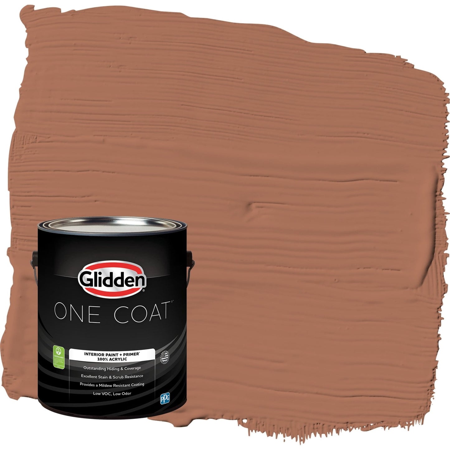 Glidden One Coat Nutmeg / Brown Eggshell Interior Paint with Primer, 1 Gallon