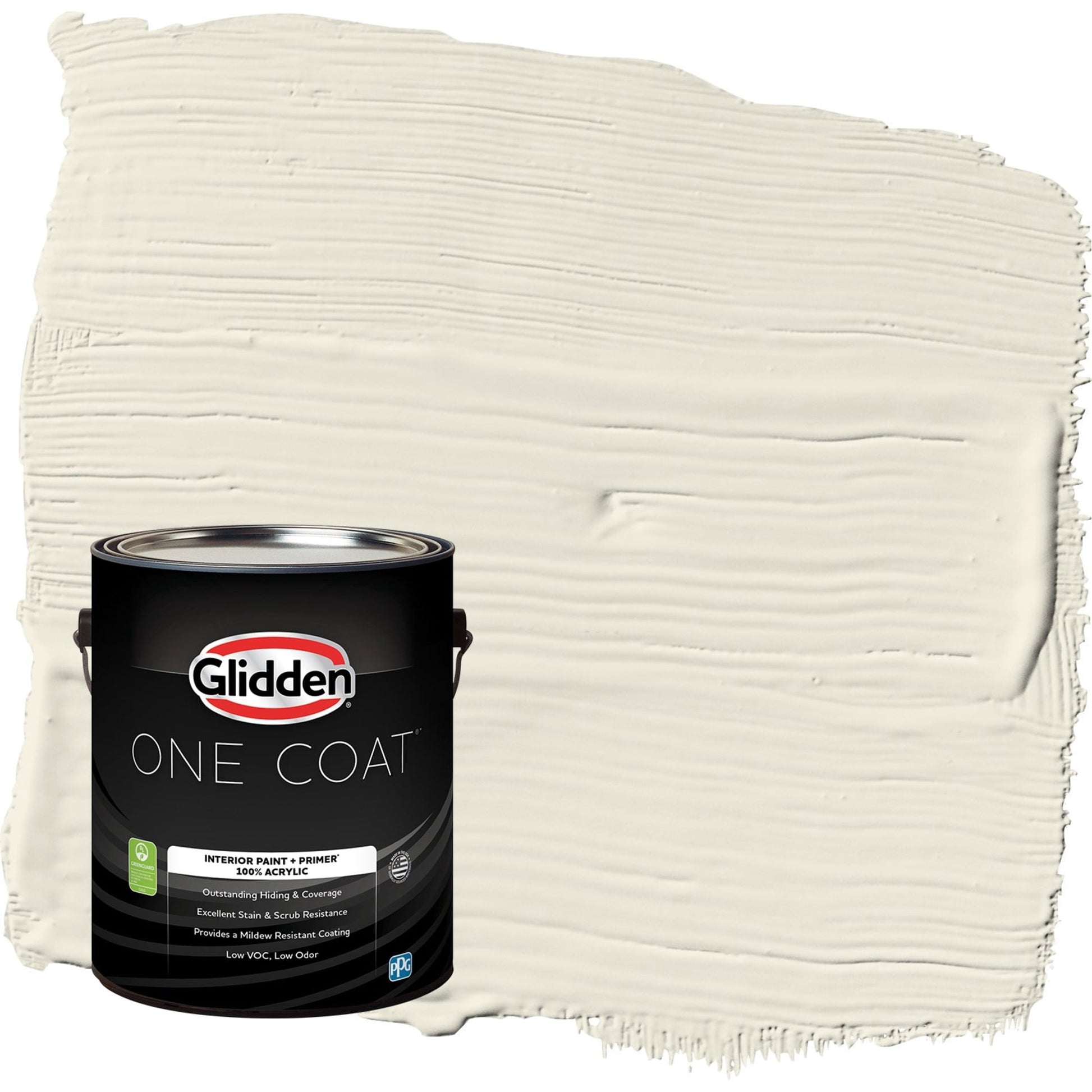 Glidden One Coat Off White / White Eggshell Interior Paint with Primer, 1 Gallon