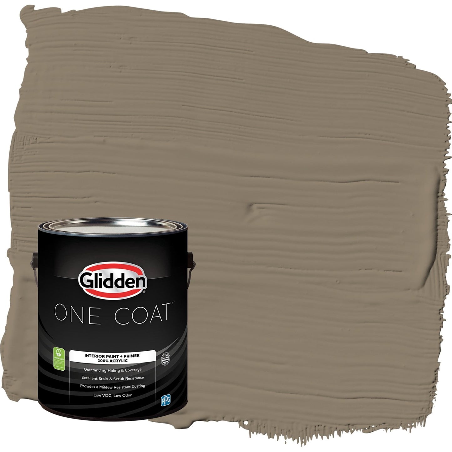 Glidden One Coat Patches / Gray Eggshell Interior Paint with Primer, 1 Gallon