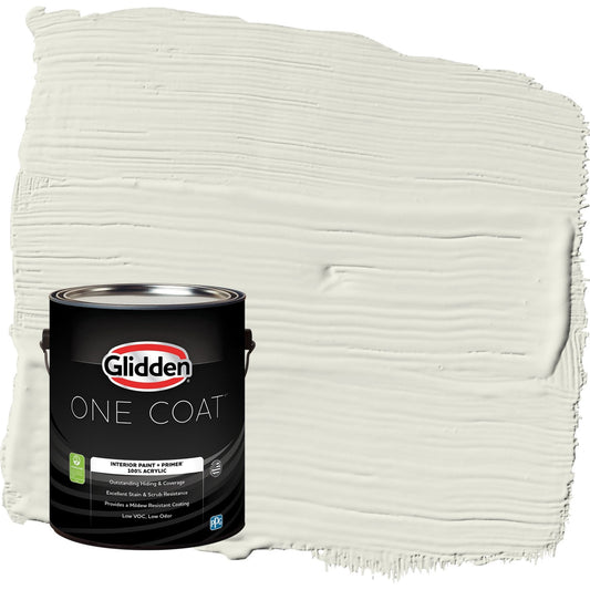 Glidden One Coat Rain Cloud / Green Eggshell Interior Paint with Primer, 1 Gallon