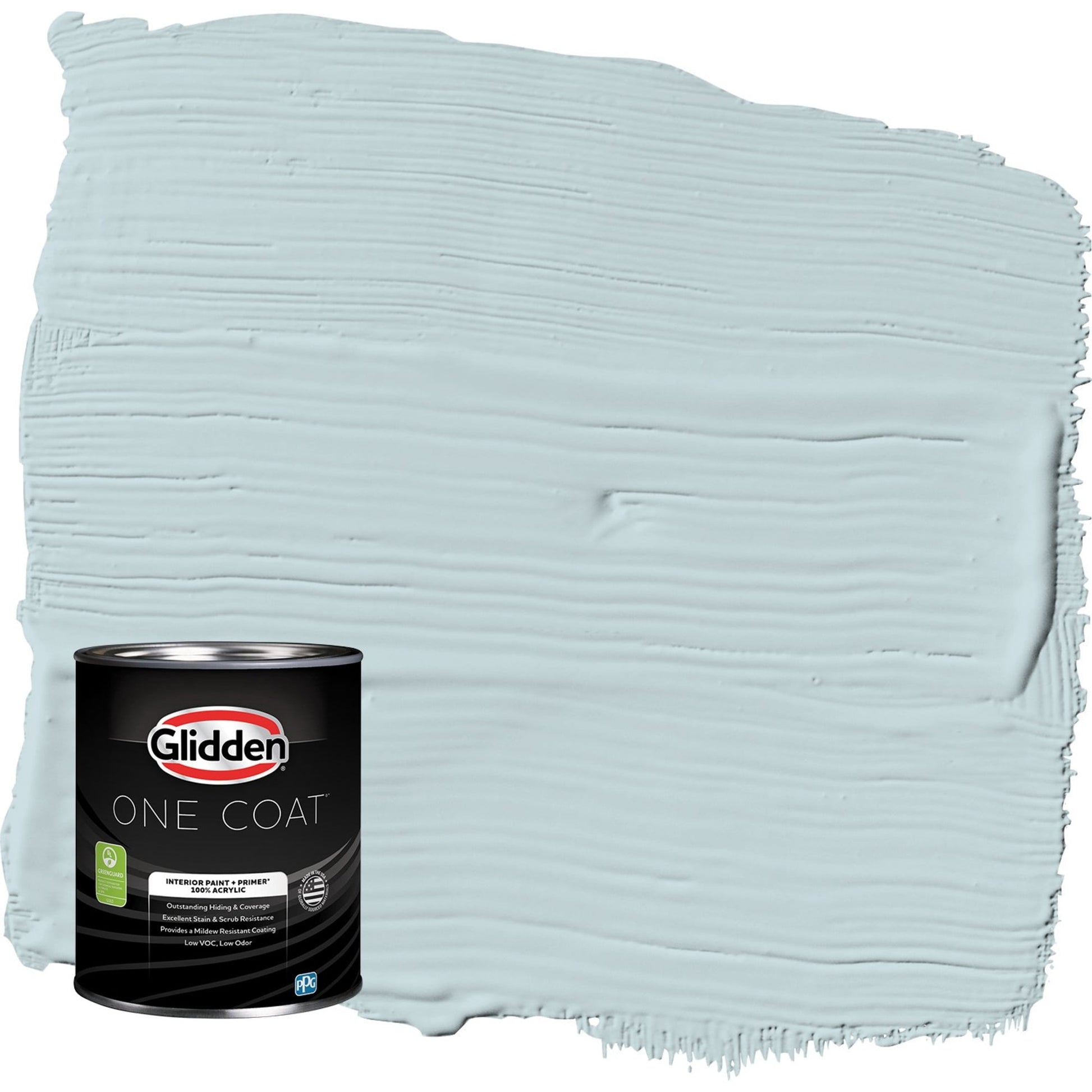 Glidden One Coat Scandinavian Sky / Blue Semi-Gloss Interior Paint with Primer, 1 Quart