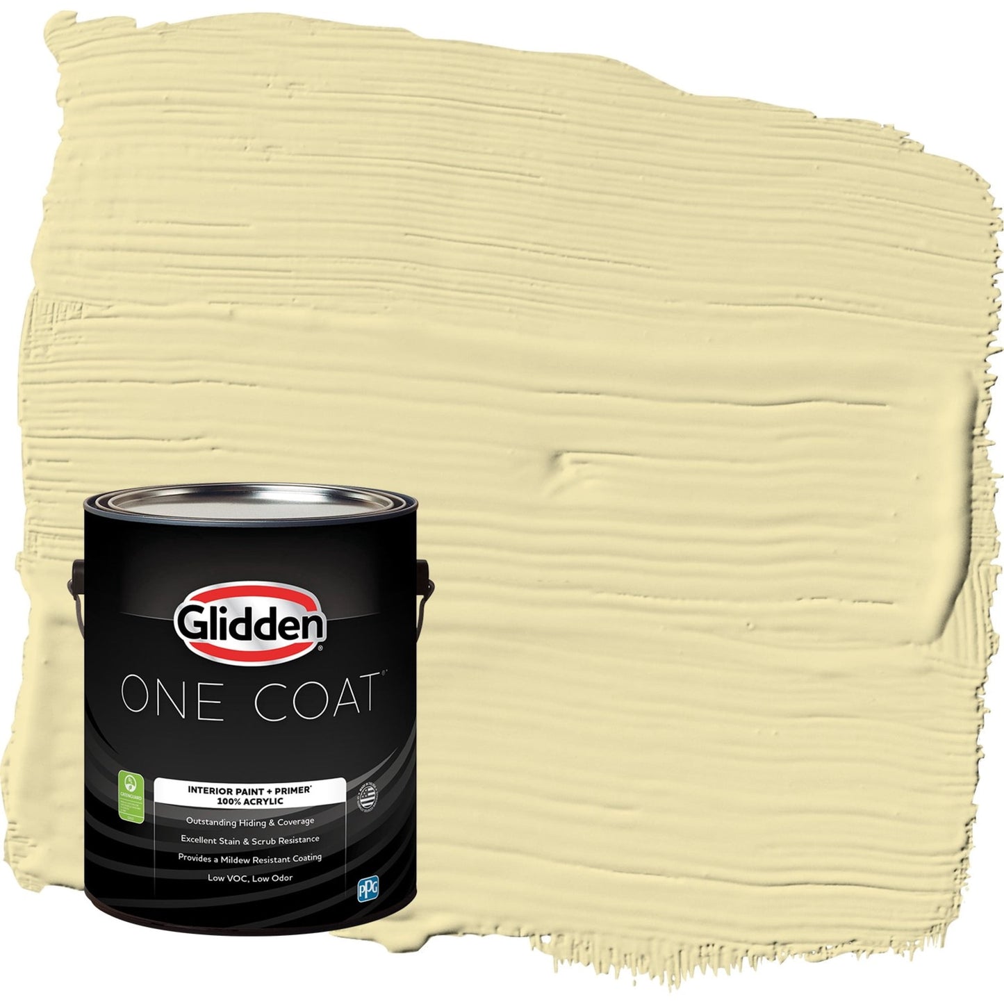 Glidden One Coat Star Bright / Green Semi-Gloss Interior Paint with Primer, 1 Gallon