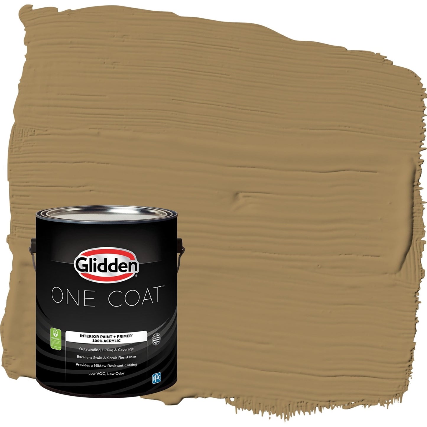 Glidden One Coat Timber Beam / Brown Eggshell Interior Paint with Primer, 1 Gallon