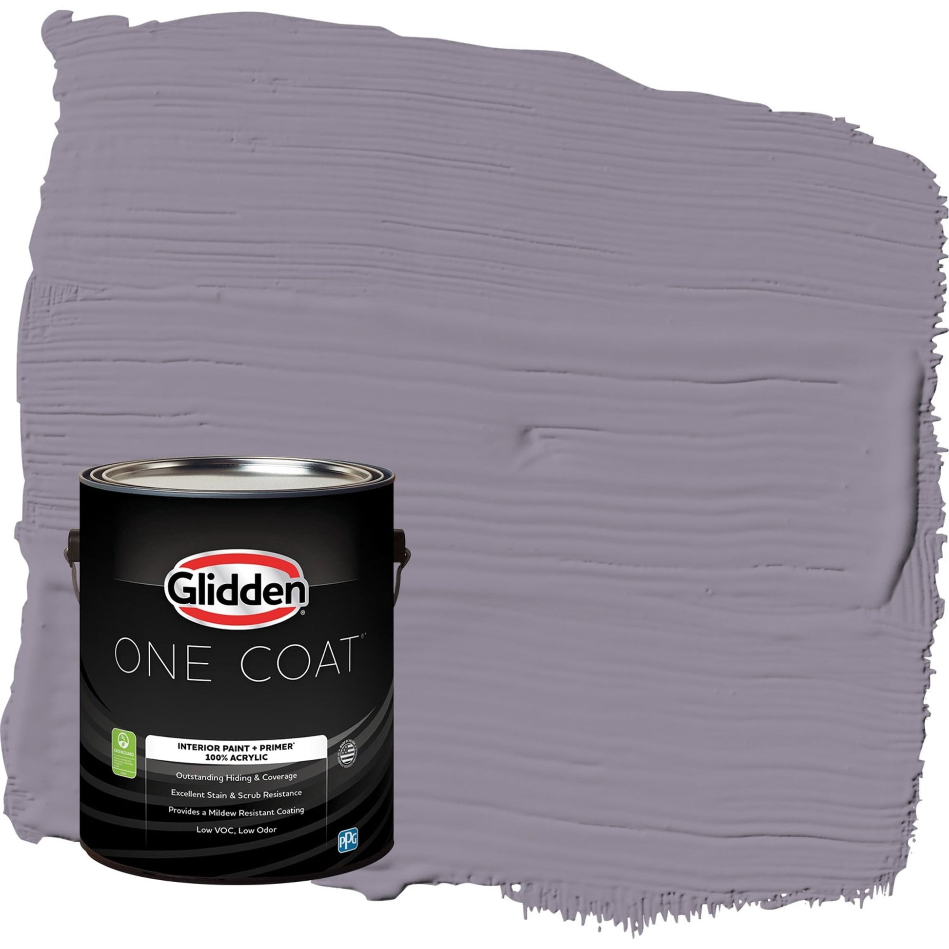 Glidden One Coat Tin Lizzie / Purple Eggshell Interior Paint with Primer, 1 Gallon