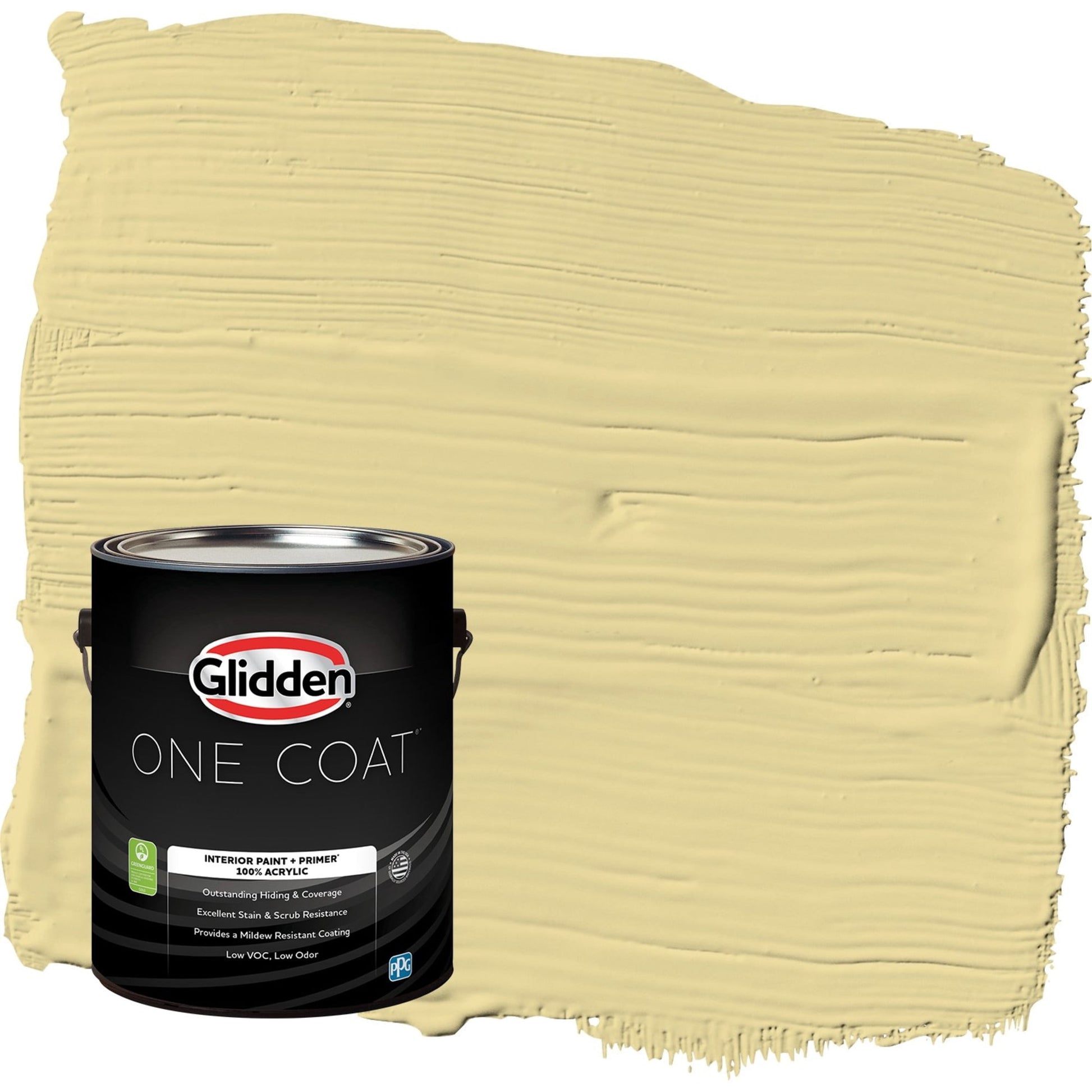 Glidden One Coat Twinkle Toes / Green Flat Interior Paint with Primer, 1 Gallon