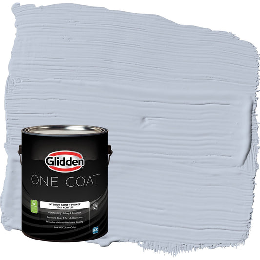 Glidden One Coat Northern Exposure / Blue Flat Interior Paint with Primer, 1 Gallon