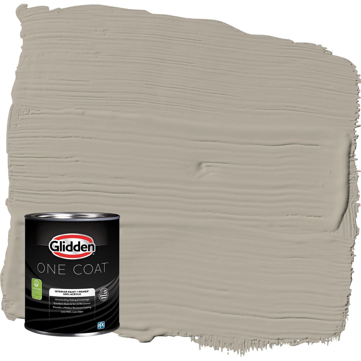 Glidden One Coat Sharkskin / Gray Eggshell Interior Paint with Primer, 1 Quart