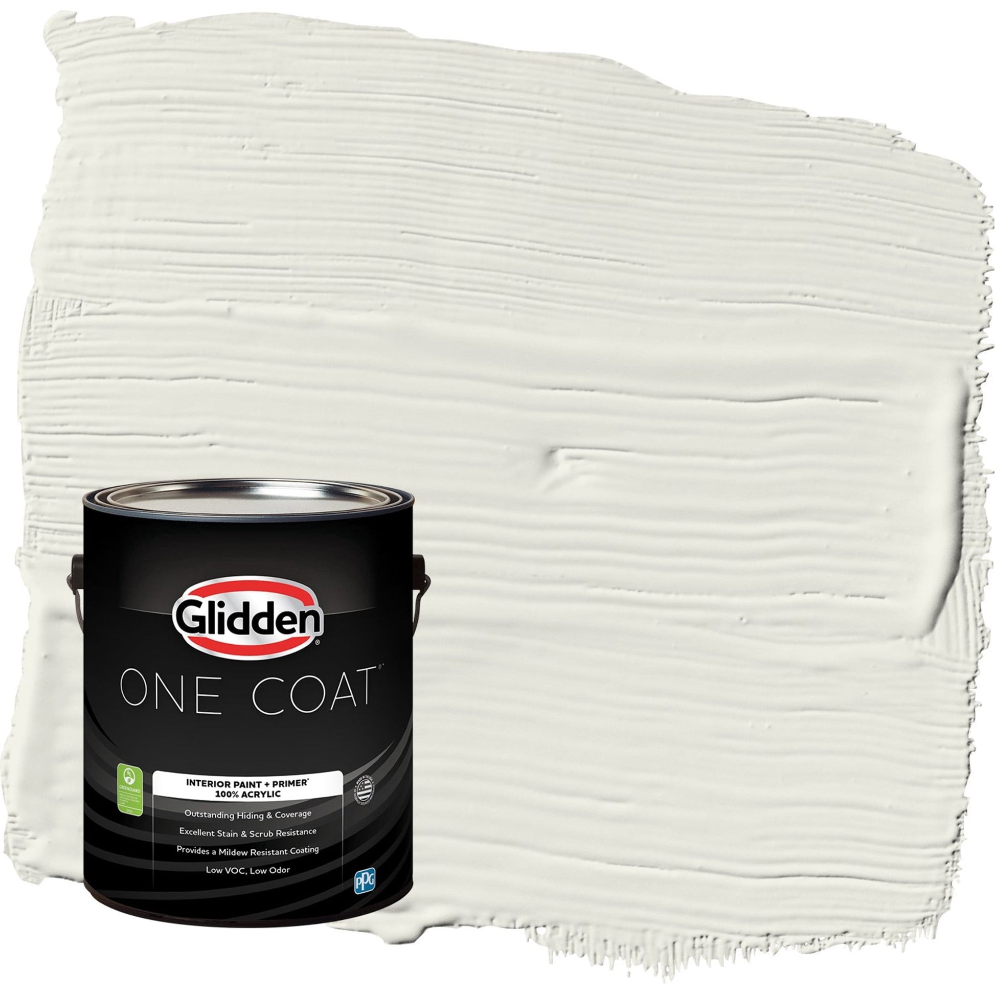 Glidden One Coat Silvery Moon / Gray Eggshell Interior Paint with Primer, 1 Gallon