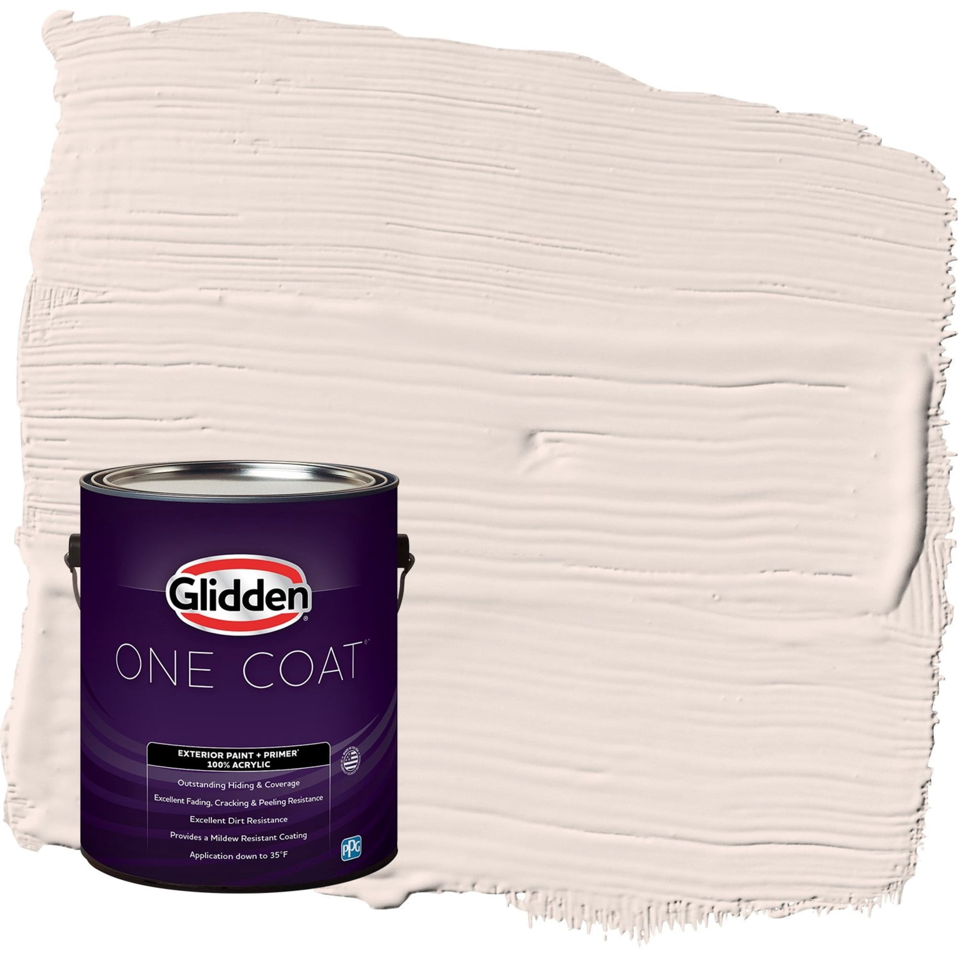 Glidden One Coat Touchable / Tan Satin Exterior Paint with Primer, 1 Gallon