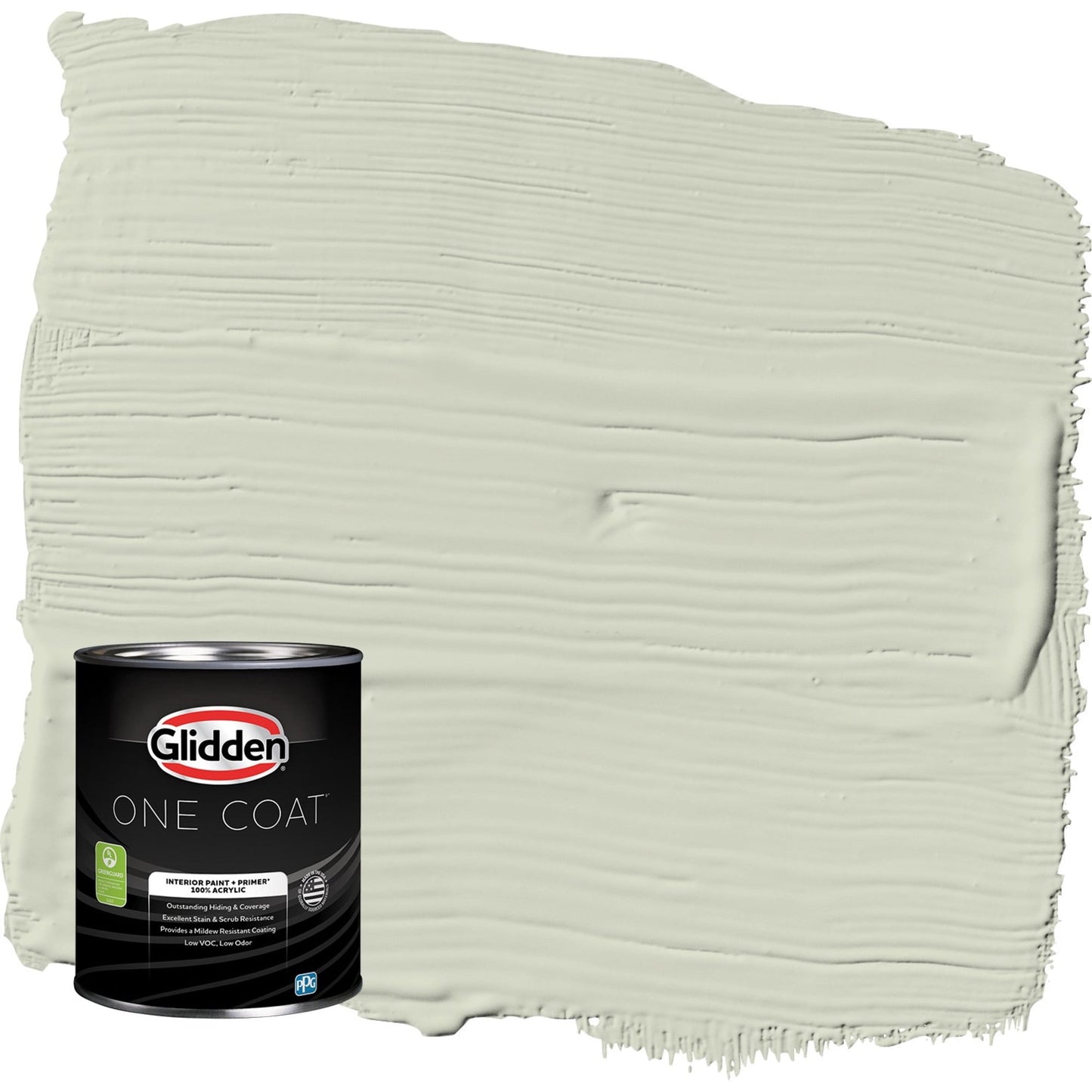Glidden One Coat White Sage / Green Flat Interior Paint with Primer, 1 Quart