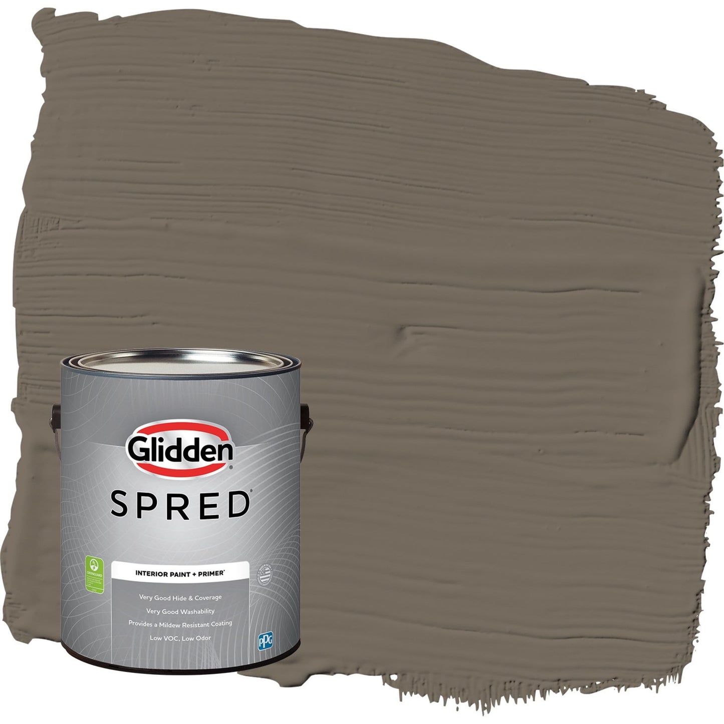 Glidden Spred Granite / Brown, Semi-Gloss Interior Paint with Primer, 1 Gallon