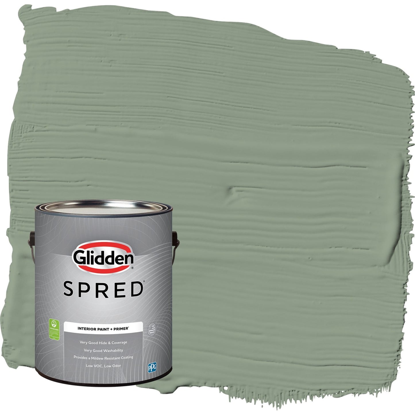 Glidden Spred Grab-N-Go Farm Fresh / Green, Semi-Gloss Interior Paint with Primer, 1 Gallon