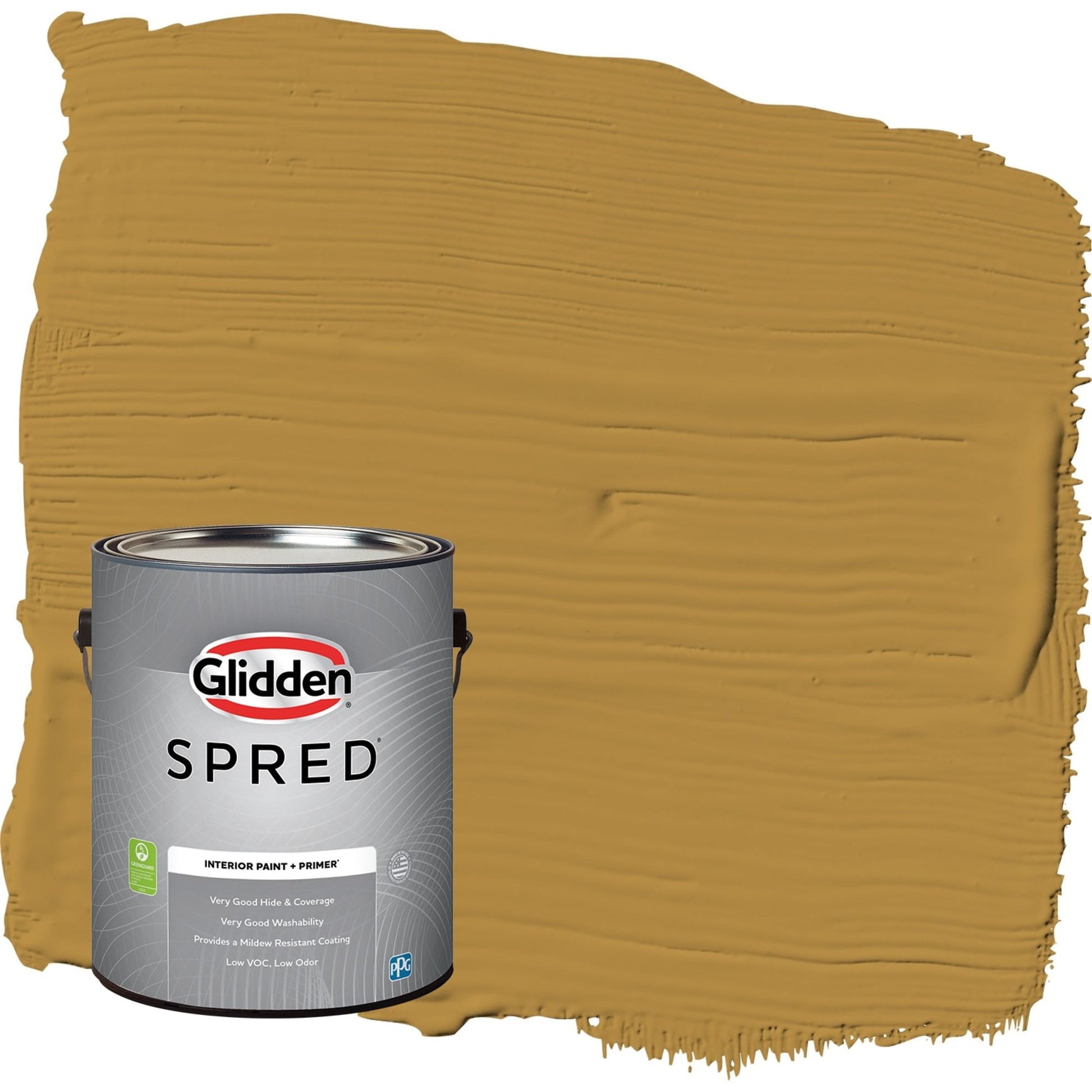 Glidden Spred Butterscotch Ripple / Yellow, Semi-Gloss Interior Paint with Primer, 1 Gallon