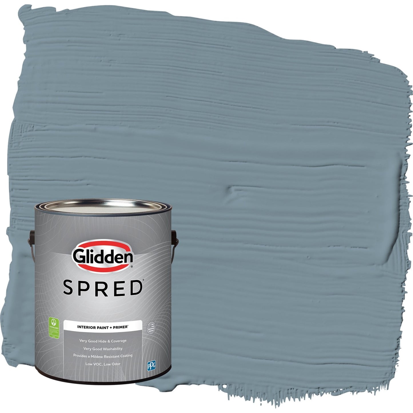 Glidden Spred Chalky Blue / Blue, Eggshell Interior Paint with Primer, 1 Gallon