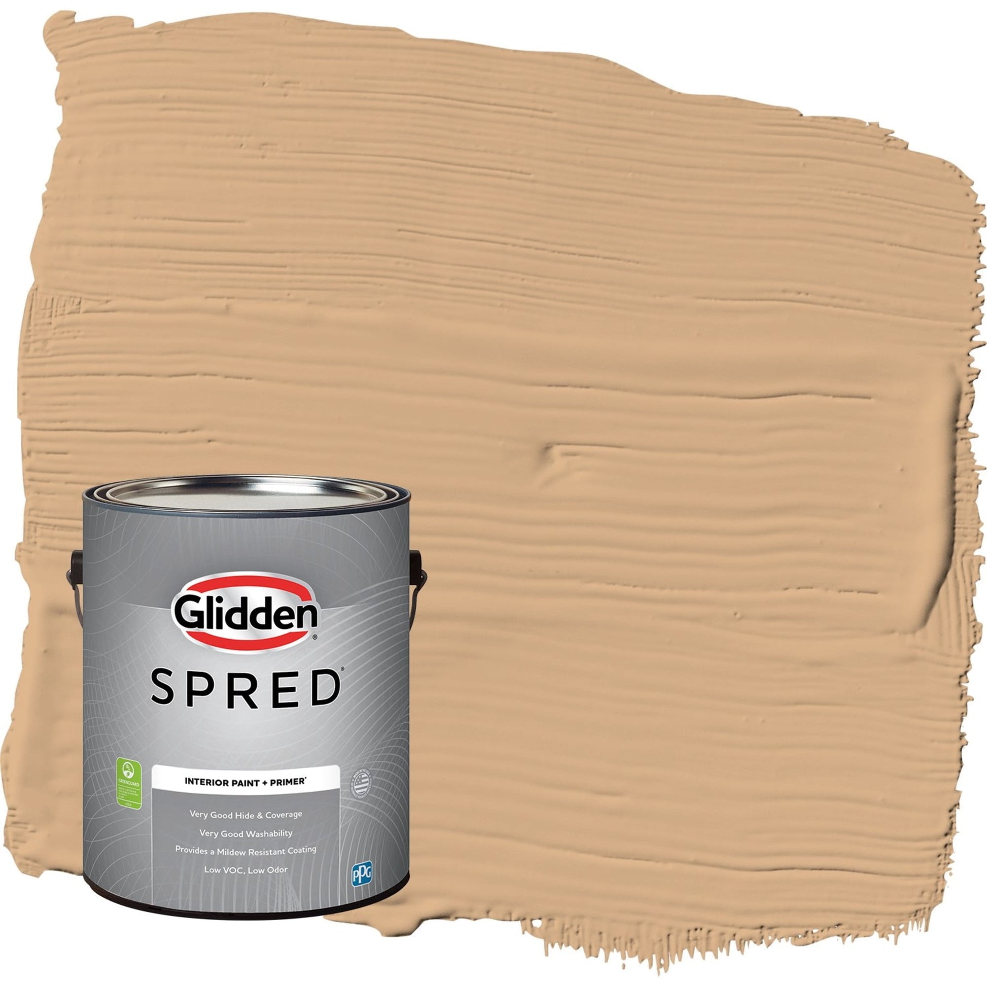 Glidden Spred Cheddar Biscuit / Orange, Flat Interior Paint with Primer, 1 Gallon