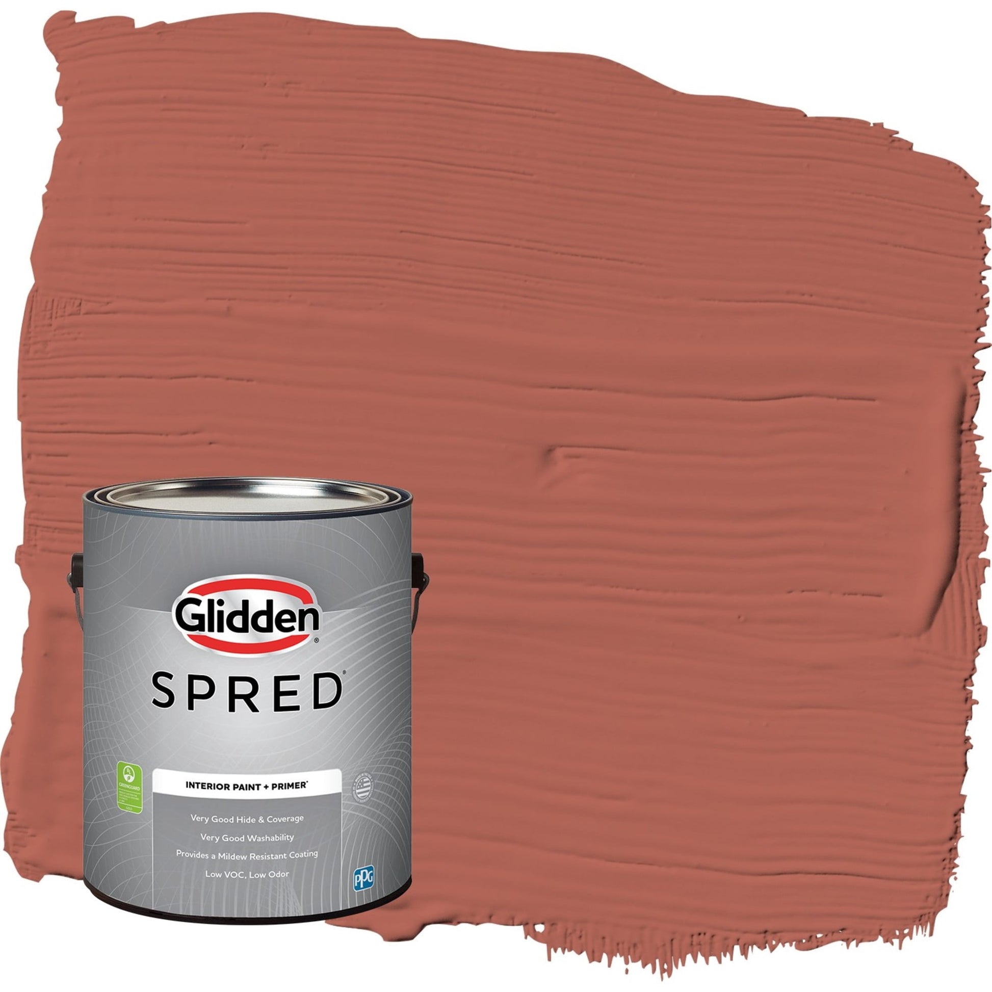 Glidden Spred Cinnabar / Red, Eggshell Interior Paint with Primer, 1 Gallon