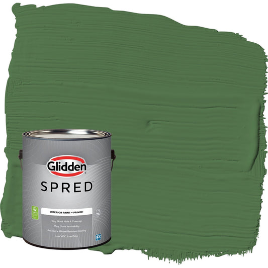 Glidden Spred Clover Leaf / Green, Flat Interior Paint with Primer, 1 Gallon
